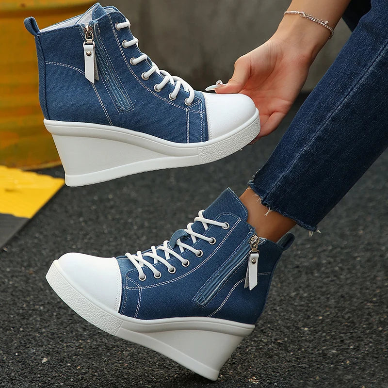 Prysa | Women’s Canvas Wedge Sneakers