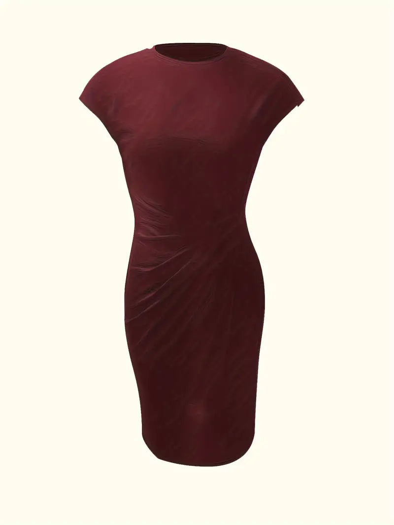 Milani | Women’s Knee-Length Sheath Dress with Ruched Waist