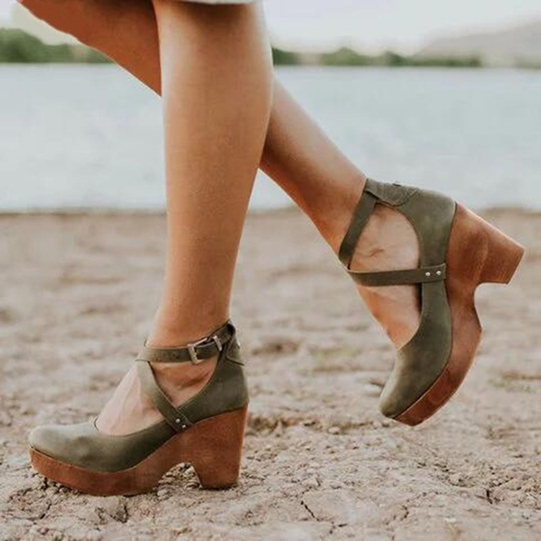 Serenity | Women’s Leather Wedge Heel Shoes