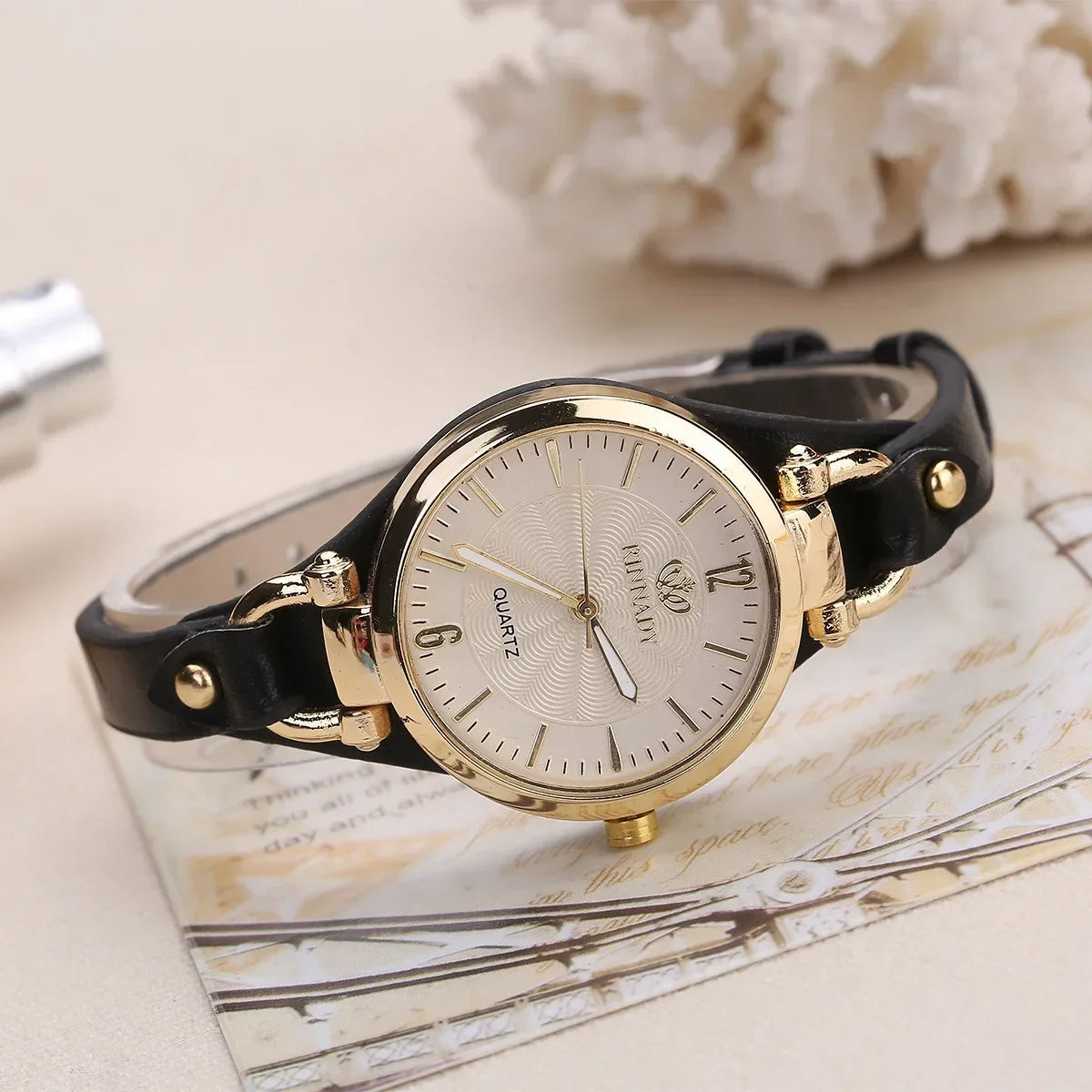 Sorrel | Women’s Gold-Tone Vegan Leather Quartz Watch