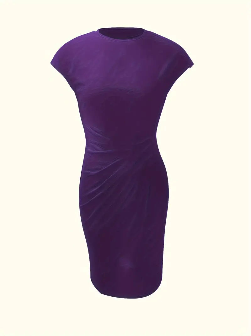Milani | Women’s Knee-Length Sheath Dress with Ruched Waist
