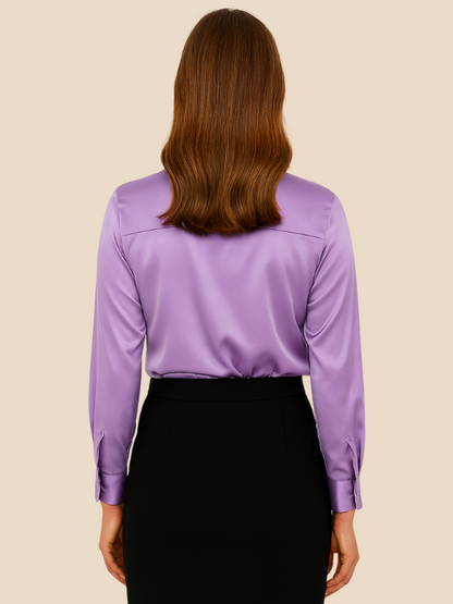 Serena | Women’s Silky Button-Up Blouse