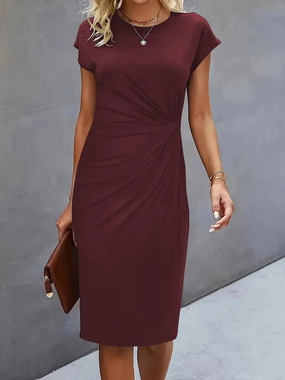 Milani | Women’s Knee-Length Sheath Dress with Ruched Waist