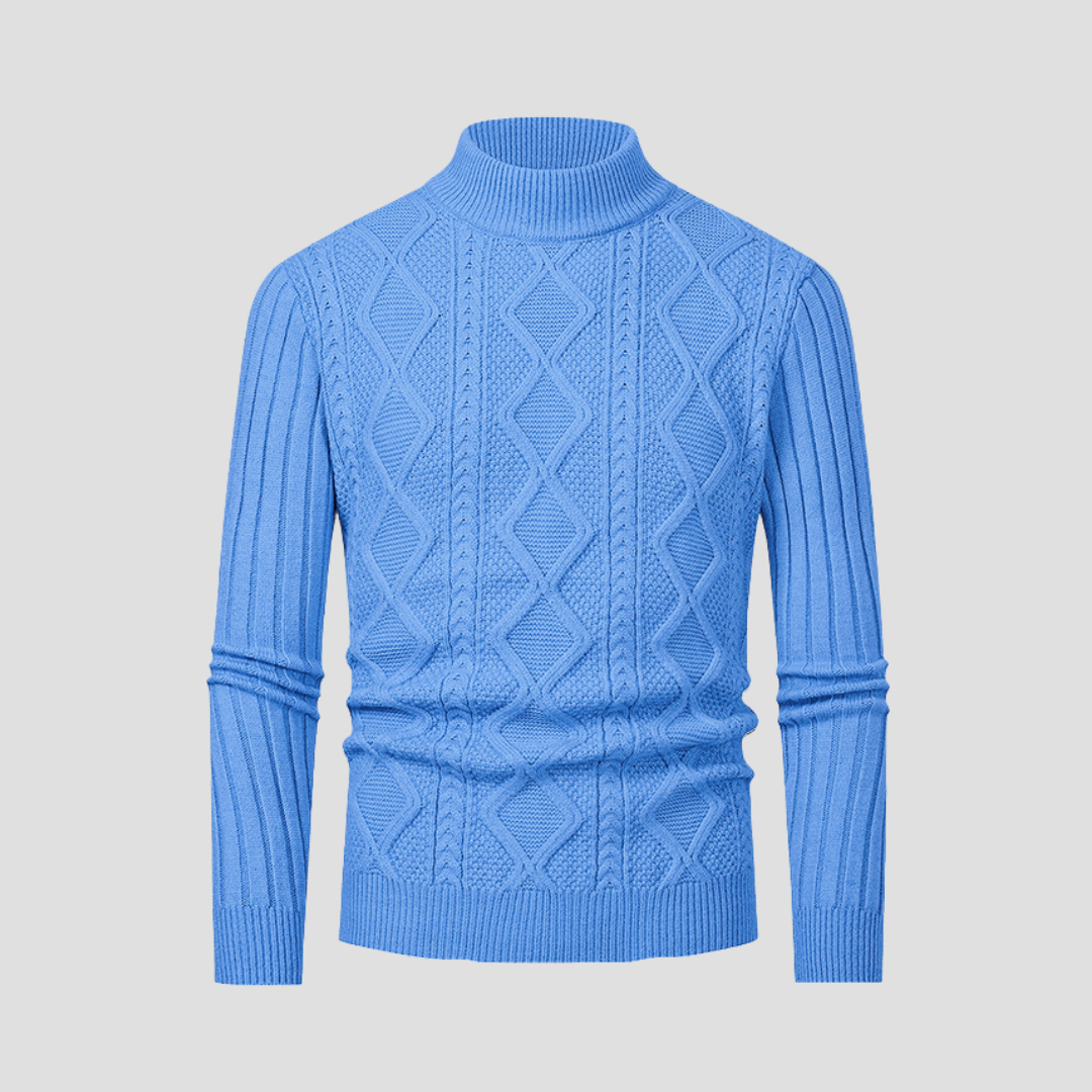 Wraxley | Men’s Slim-Fit Cable Knit Turtleneck Jumper