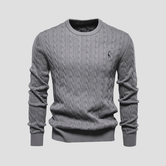 Dunverre | Men’s Cotton Cable Knit Jumper