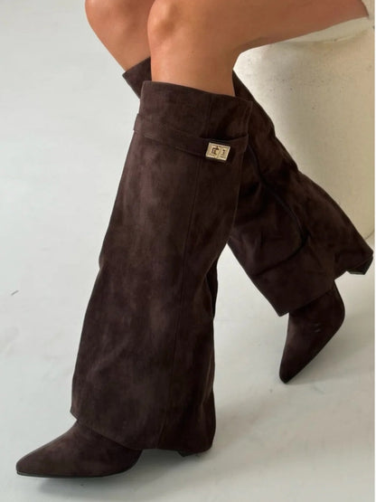 Nyla | Women’s Knee High Flared Boots
