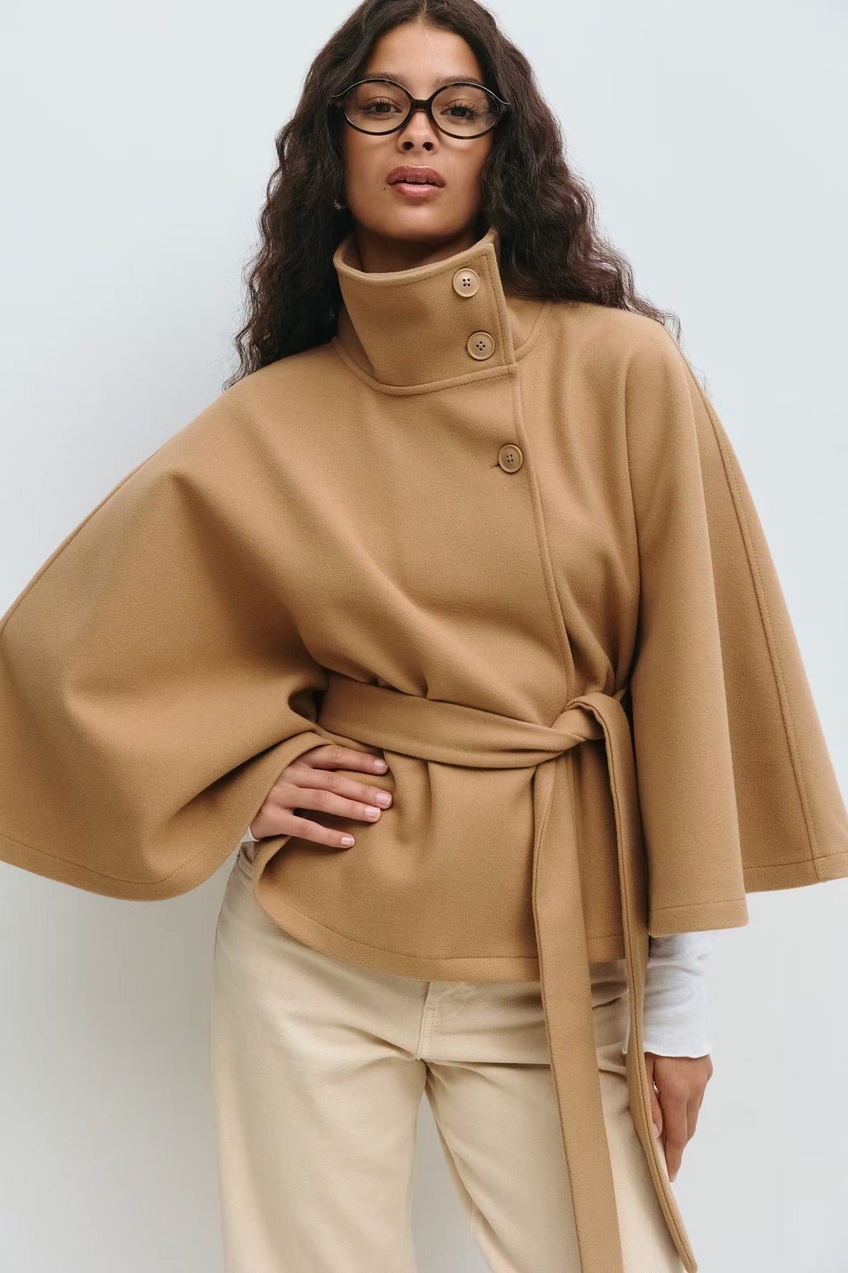 Aurora Wrap | Women’s Belted High-Neck Coat