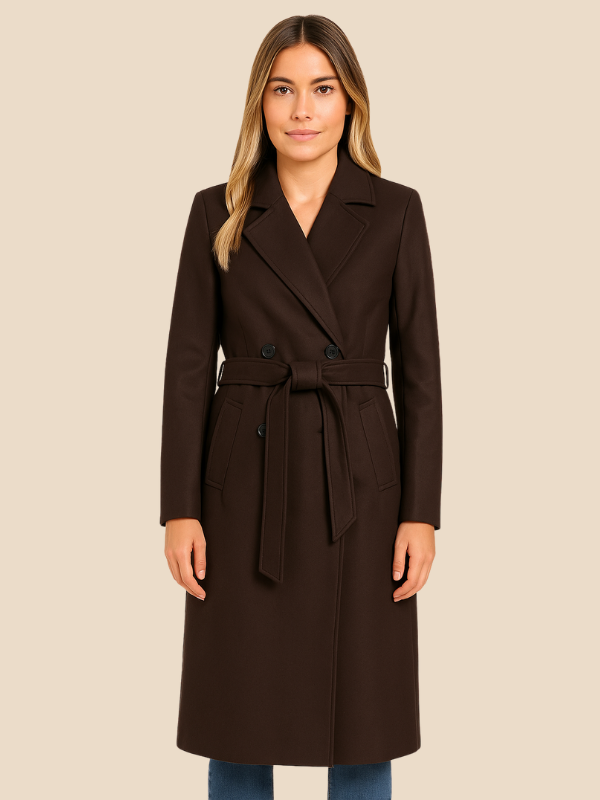 Sophia | Women’s Double-Breasted Long Coat