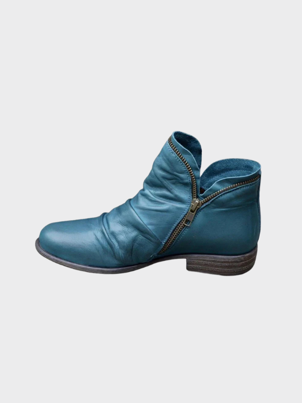 Elara | Women’s Zipped Leather Ankle Boots