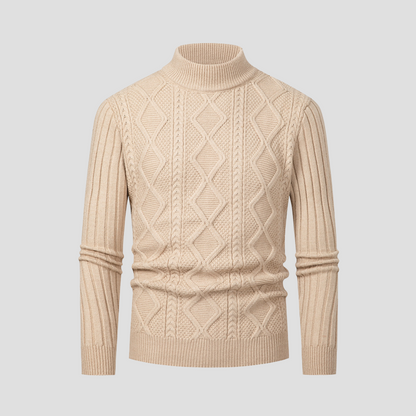 Wraxley | Men’s Slim-Fit Cable Knit Turtleneck Jumper