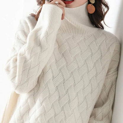 Wynera | Women’s High-Stretch Chevron Wool Sweater