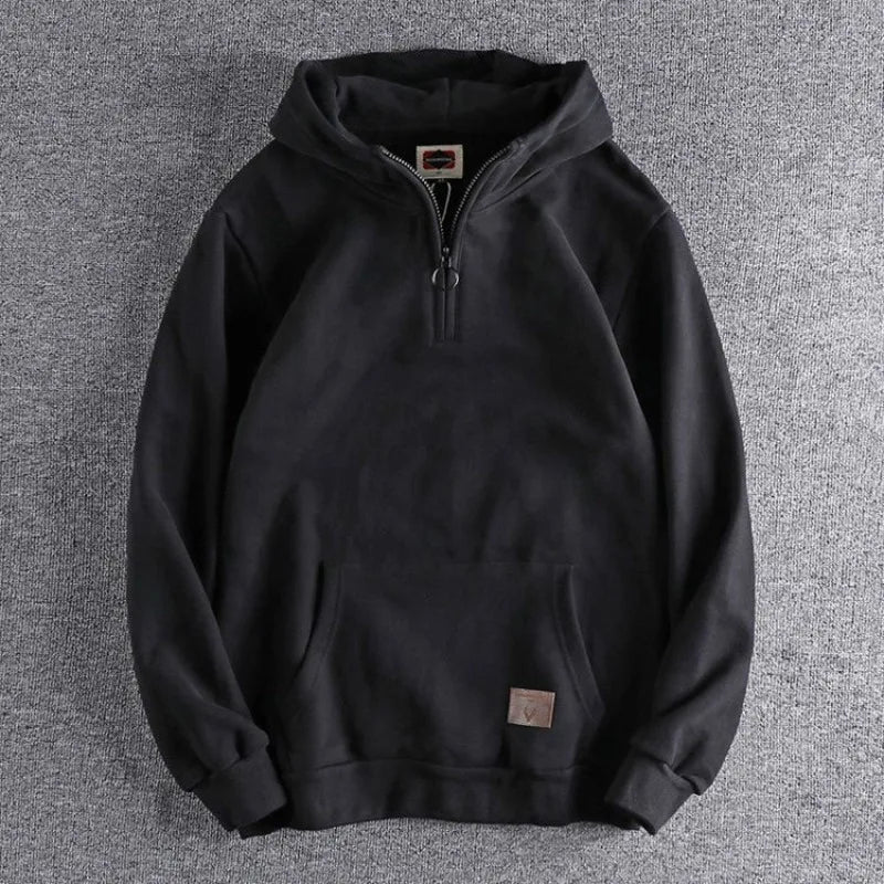 Pavric | Men’s Cotton Quarter-Zip Hoodie