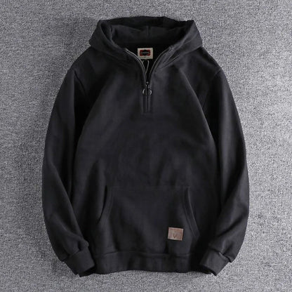Pavric | Men’s Cotton Quarter-Zip Hoodie