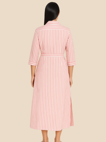 Tarah | Women’s Elegant Striped Shirt Dress