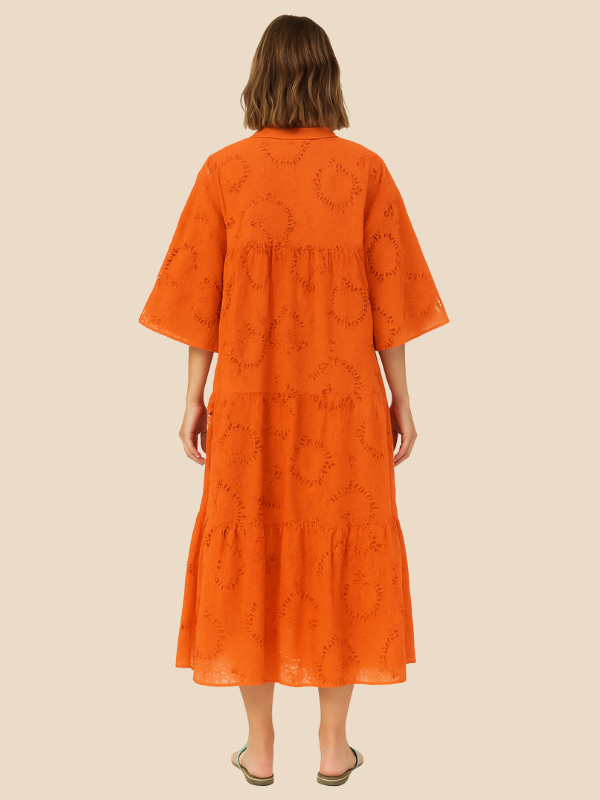 Leona | Bohemian Embroidered Cotton Dress
