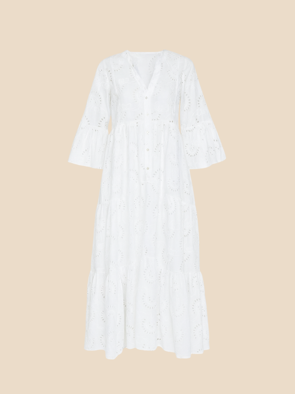 Leona | Bohemian Embroidered Cotton Dress
