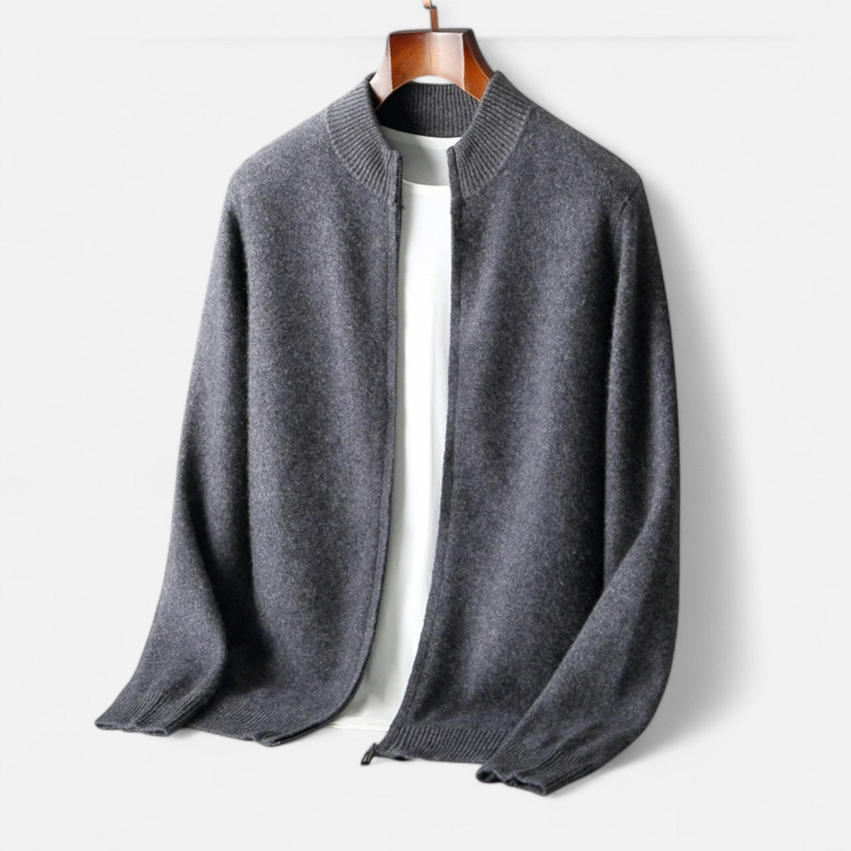 Ravender | Men’s Zipped Merino-Knit Sweater