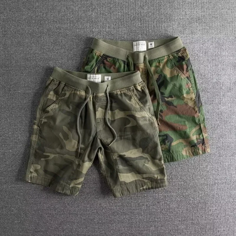 Oxlen | Men’s Camouflage Cotton-Blend Stretch Shorts
