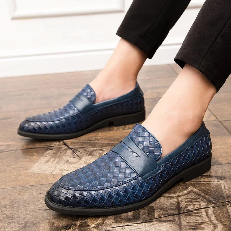 Pavaro | Men’s Handwoven Leather Loafers