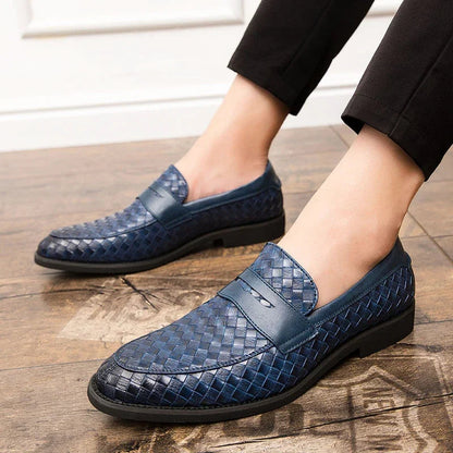 Pavaro | Men’s Handwoven Leather Loafers