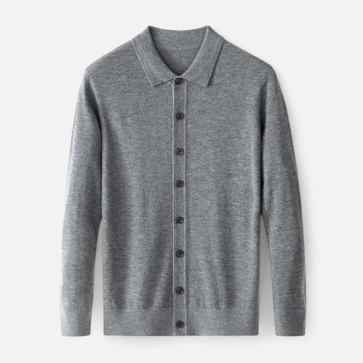 Rheomar | Men’s Fine Worsted Wool Button-Up Sweater
