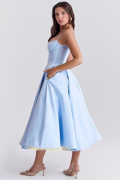 Arlena | Corset-Style Sleeveless Midi Dress