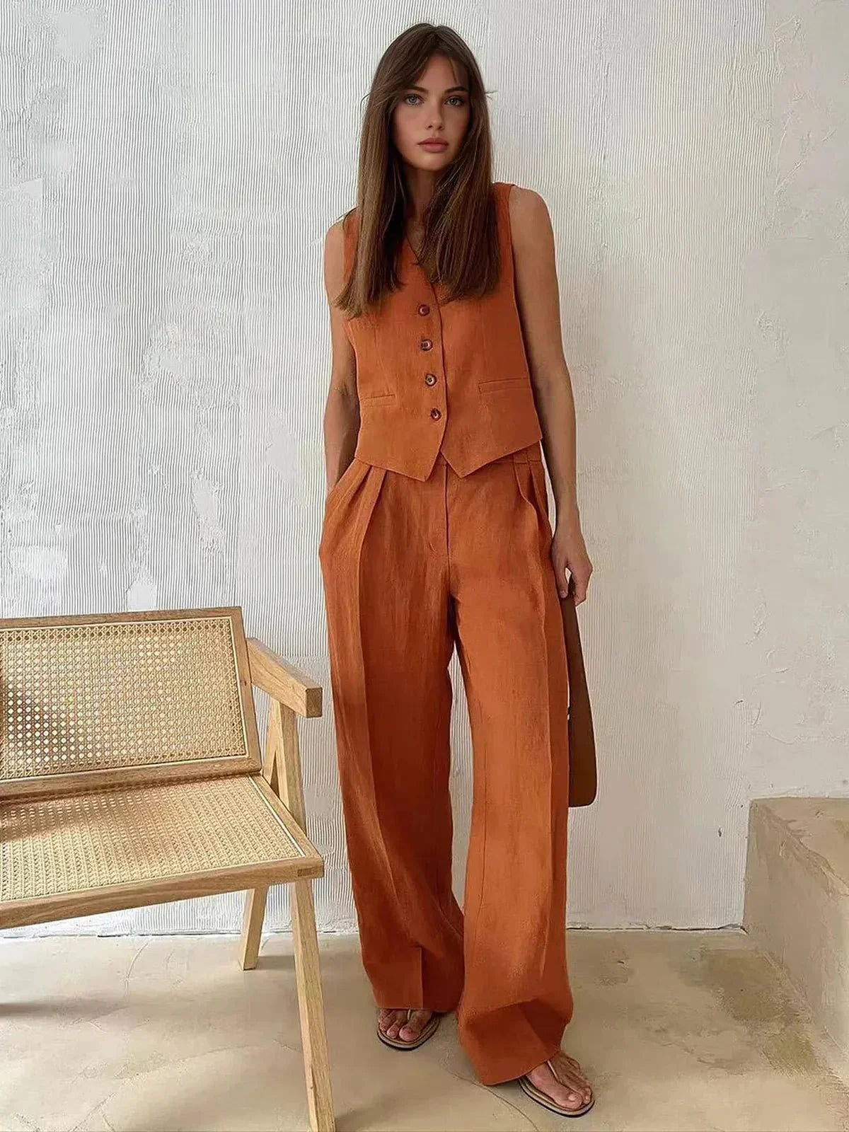 Isla | Women’s Cotton-Linen Two-Piece Set