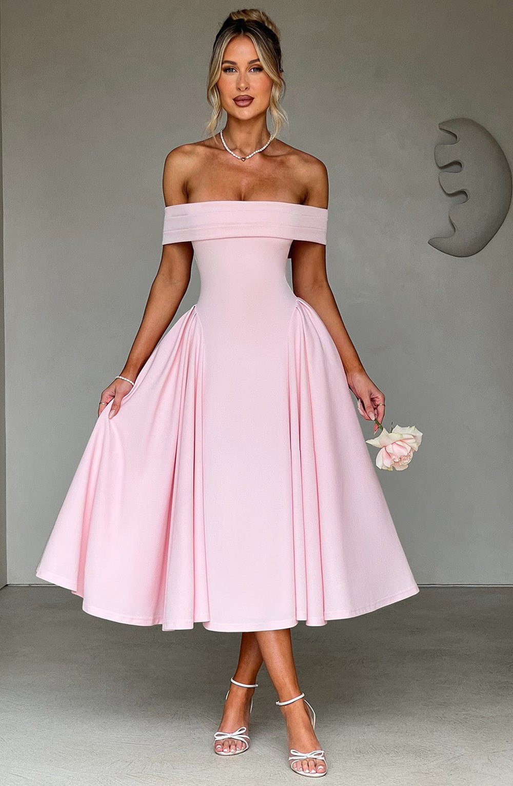 Colette | Off-Shoulder Flare Midi Dress