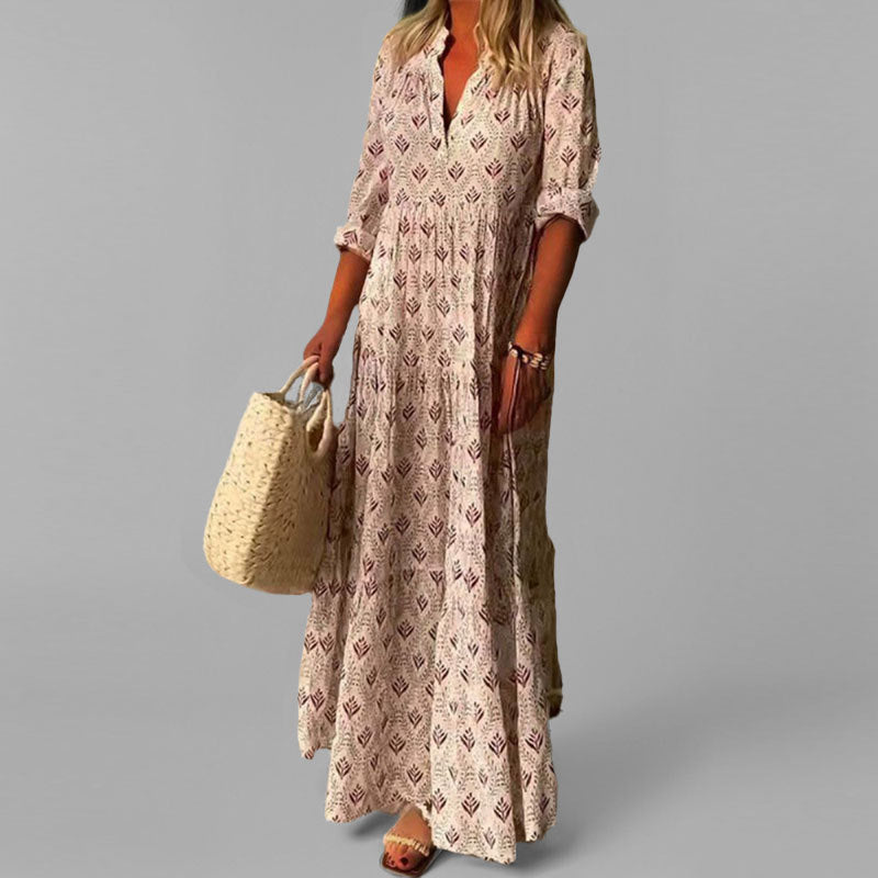 Saphira | Women’s Vintage Print Maxi Dress