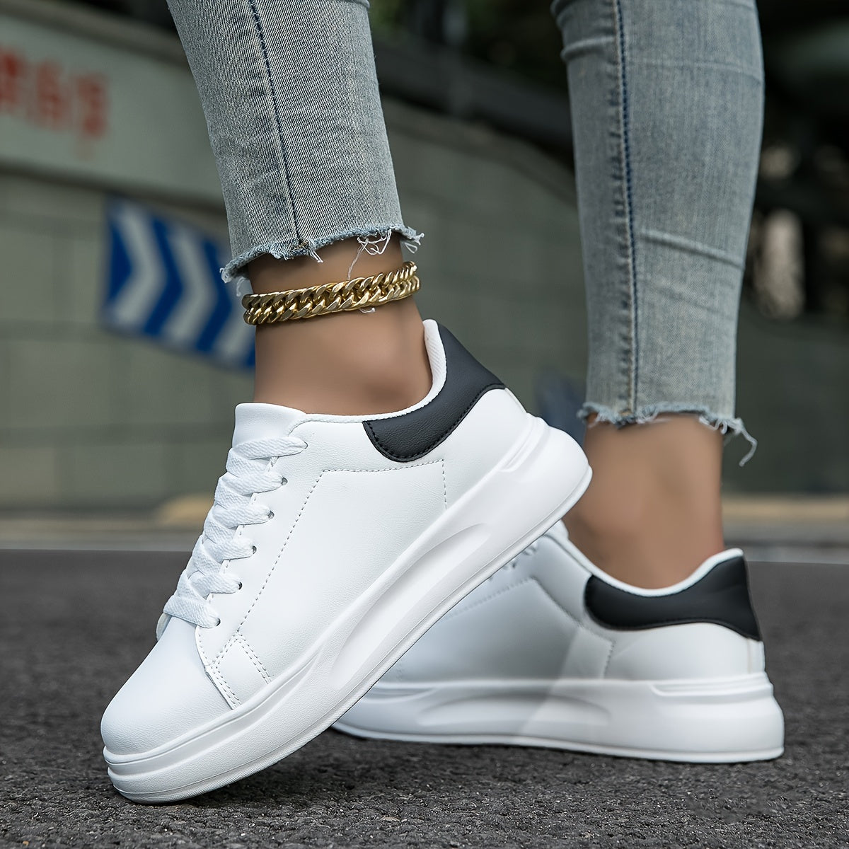 Kaiden | Women’s Classic White Leather Sneakers