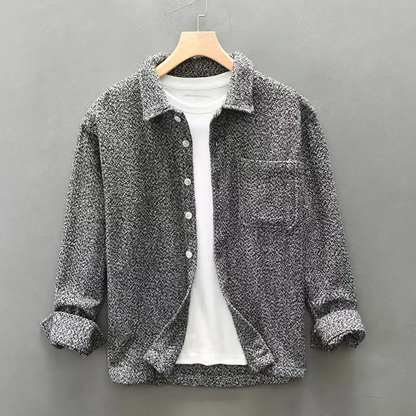 Marvello | Men’s Cashmere-Blend Button-Up Shirt