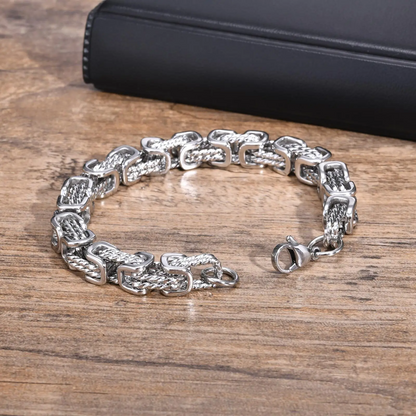 Oxmar | Men’s Woven-Core Stainless Steel Bracelet