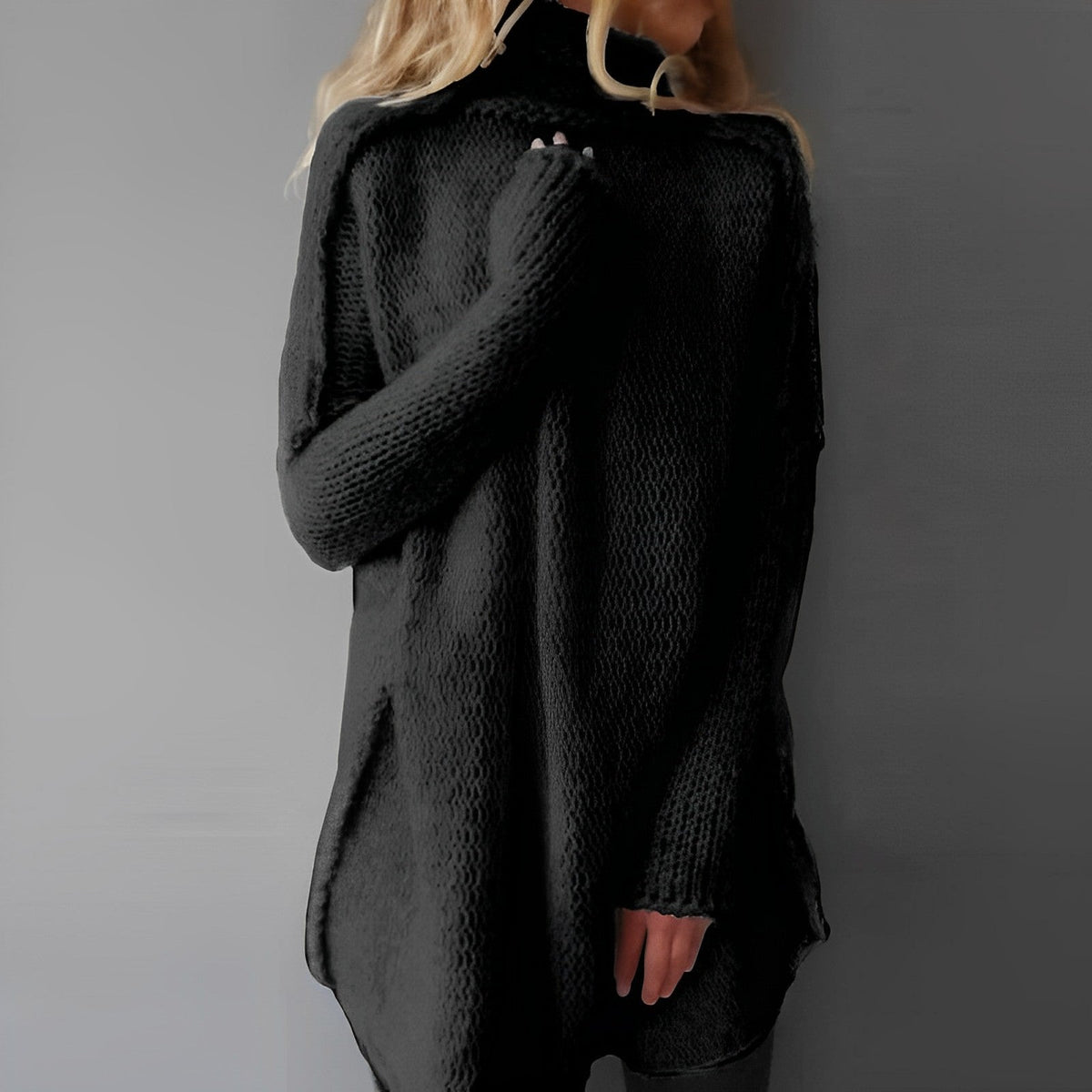 Calyra | Women’s Oversized Turtleneck Knit Sweater