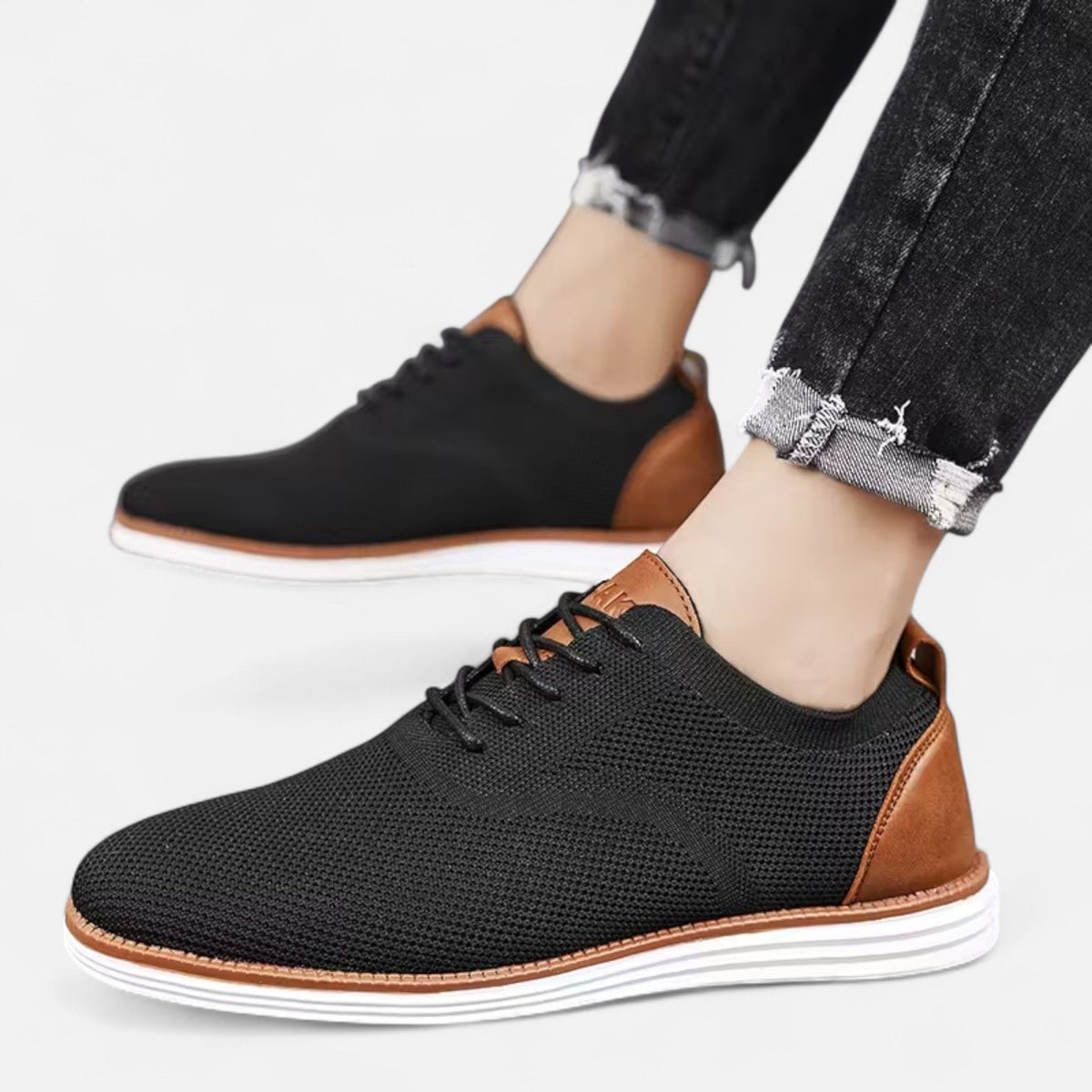 Ravenson | Men’s Dress Sneakers – Breathable Lace-Up Elegance