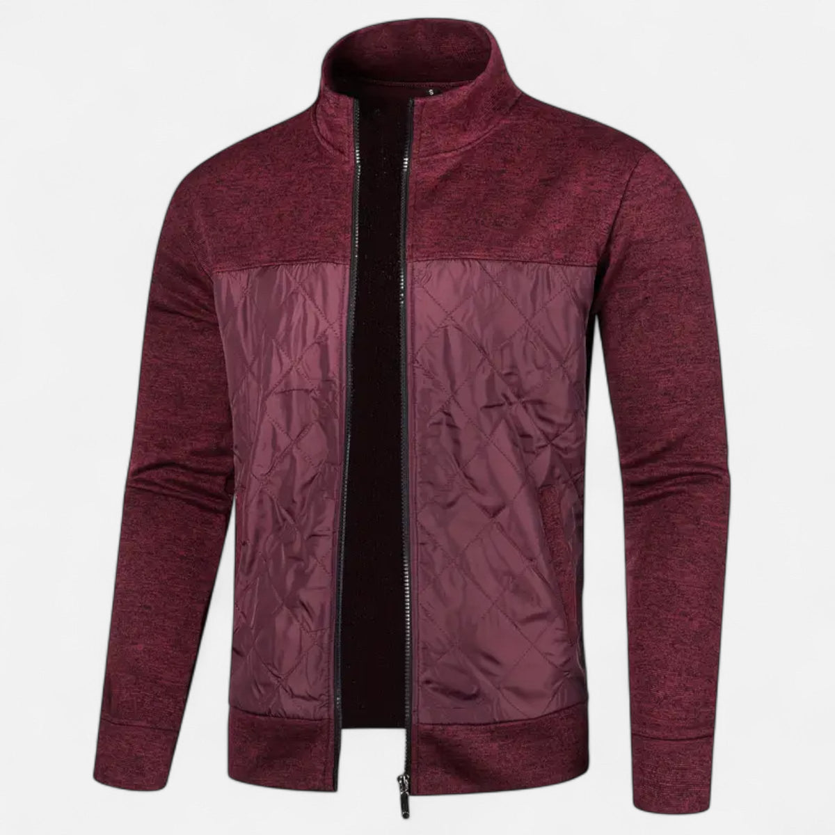 Riverton | Men’s Zip Jacket – Refined Knit Autumn Elegance