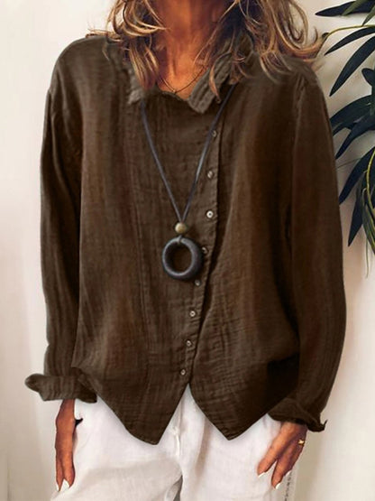 Isla | Cotton-Linen Long Shirt