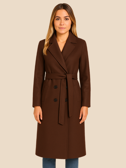 Sophia | Women’s Double-Breasted Long Coat