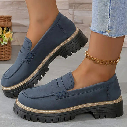 Faith | Women’s Suede Chunky Sole Loafers
